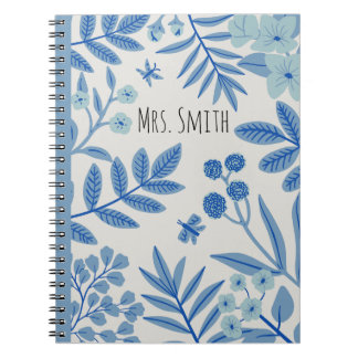 Caderno Espiral notebook de professor, presente personalizado de p