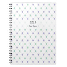 Notebook de Projeto Personalizável: Mint & Lilac A