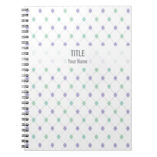 Caderno Espiral Notebook de Projeto Personalizável: Mint & Lilac A