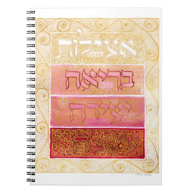 Caderno Espiral Notebook de quatro mundos (Frente)