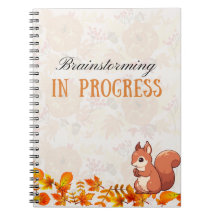Notebook de queda de Design com brainstorming em a