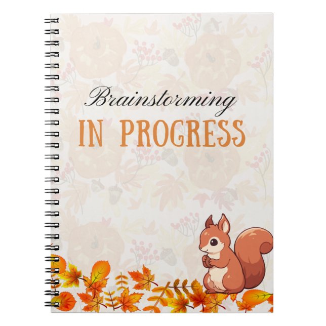 Caderno Espiral Notebook de queda de Design com brainstorming em a (Frente)