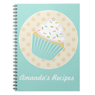 Caderno Espiral Notebook de recebimento de Cupcake impresso