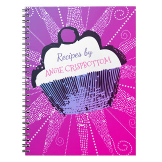 Caderno Espiral notebook de receita de panificação de cupcake pop 