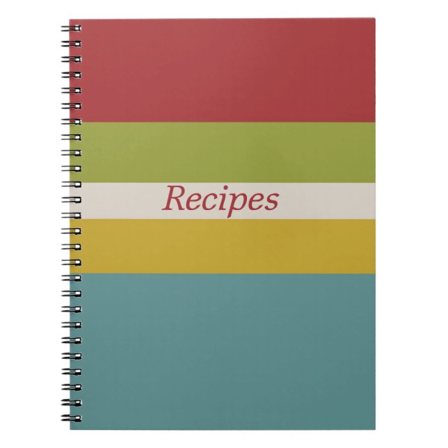Caderno Espiral Notebook de receitas de cozinha feliz (Frente)