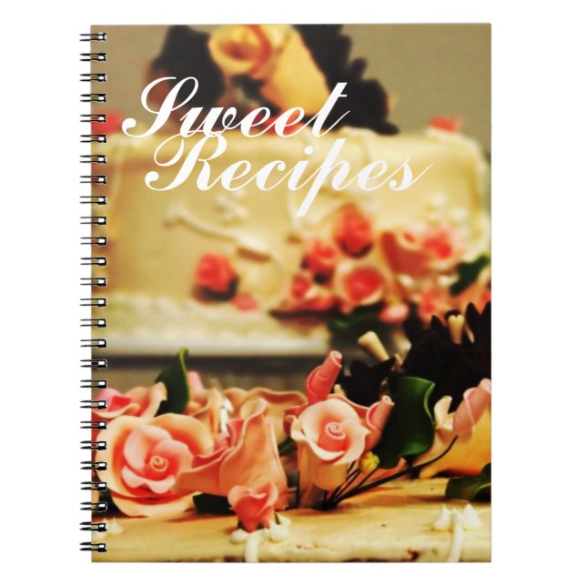 Caderno Espiral Notebook de receitas doces (Frente)