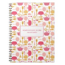 Notebook de receitas favoritas da Mãe de equipamen