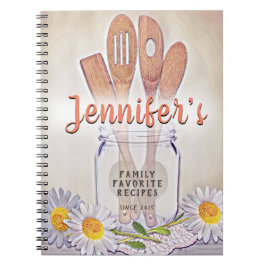 Caderno Espiral Notebook de receitas personalizadas