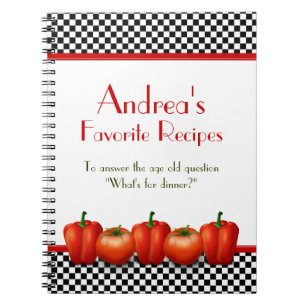 Caderno Espiral Notebook de receitas personalizadas da cozinha ita