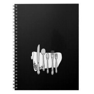 Caderno Espiral Notebook de recepção de Design de firmware preto e