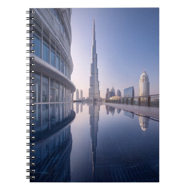 Caderno Espiral Notebook de reflexão Burj Khalifa (Frente)