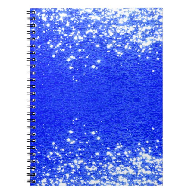 Caderno Espiral Notebook de Reflexão de Água Sparkles (Frente)