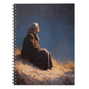 Caderno Espiral Notebook de reflexão sunset para mulheres idosas