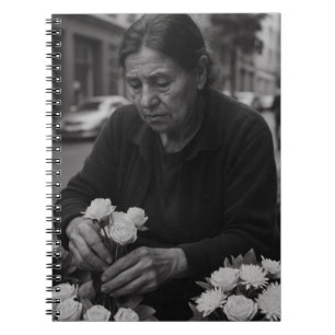 Caderno Espiral Notebook de Retrato da Rua Flower Venler