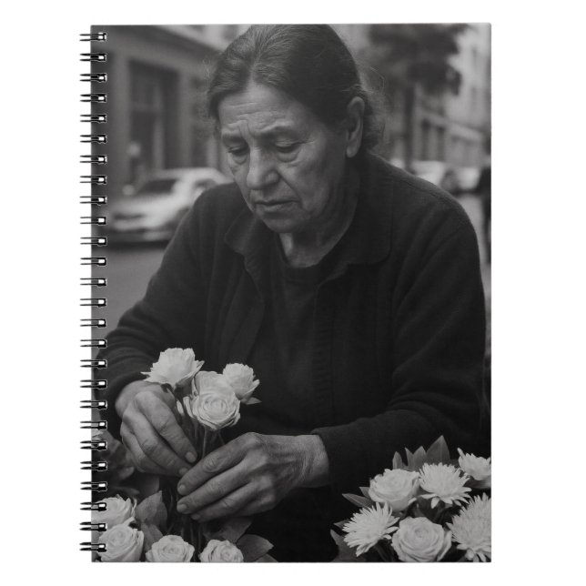 Caderno Espiral Notebook de Retrato da Rua Flower Venler (Frente)