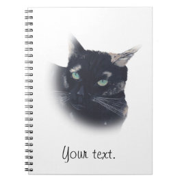 Caderno Espiral Notebook de rosto de gato de tartaruga