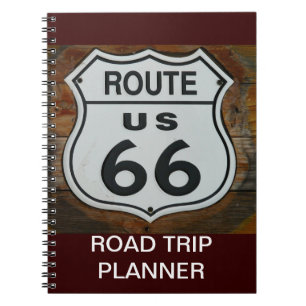 Caderno Espiral Notebook de rota 66