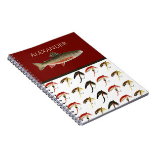 Caderno Espiral Notebook de salmão Russo para Pesca de Voo