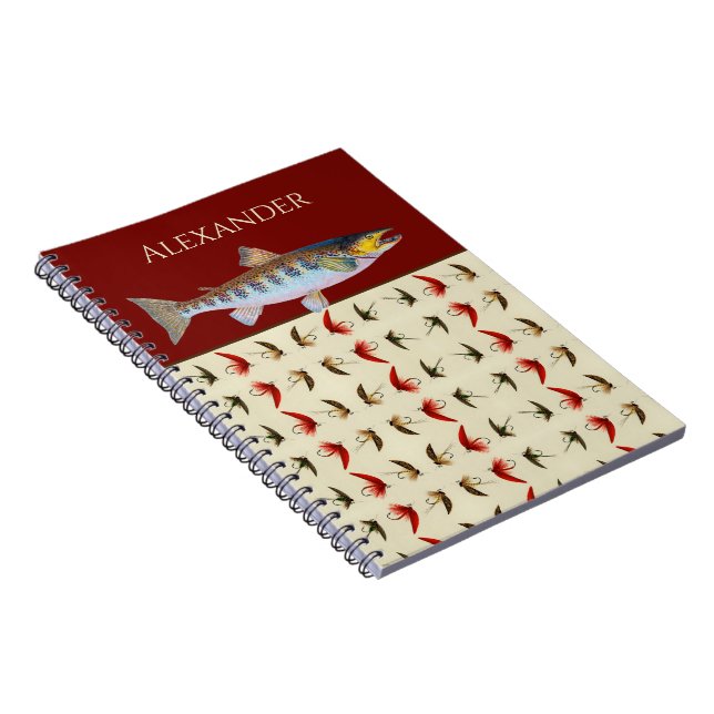 Caderno Espiral Notebook de salmão Russo para Pesca de Voo (Lado Direito)
