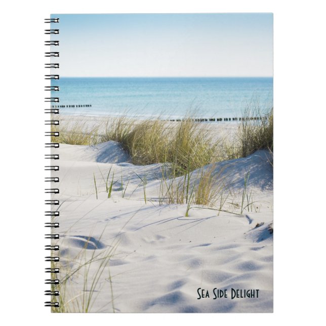 Caderno Espiral Notebook de "Sea Side Delight" (Atraso no lado do  (Frente)