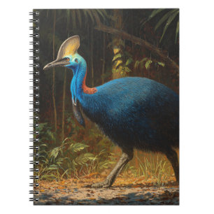 Caderno Espiral Notebook de selva casuar vibrante