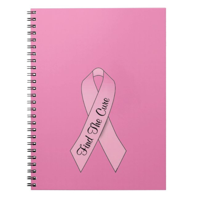 Caderno Espiral Notebook de sensibilização para o Cancer da mama (Frente)