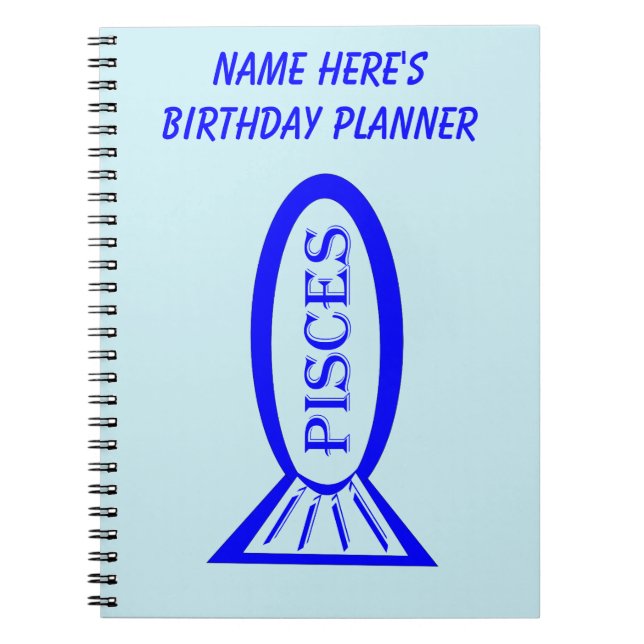 Caderno Espiral Notebook de Sinal de Estrela de peixes (Frente)
