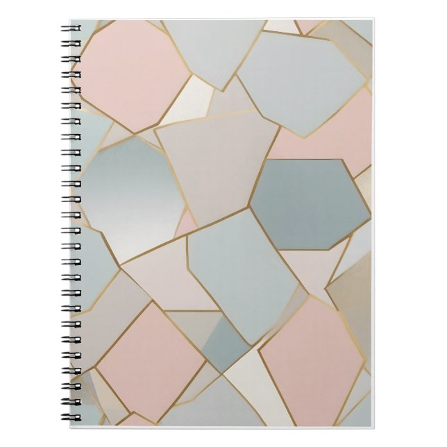 Caderno Espiral Notebook de Sonho de Mosaico Pastel (Frente)