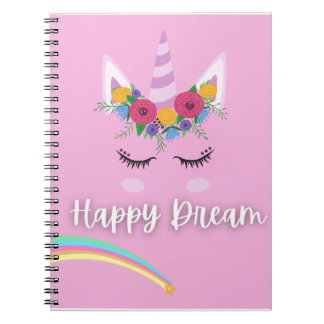 Caderno Espiral notebook de sonho feliz