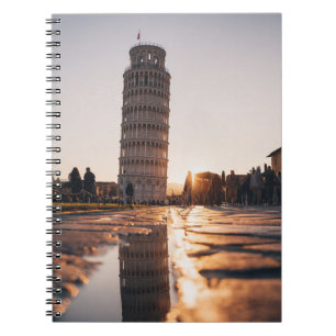 Caderno Espiral Notebook de torre sunset Pisa reflexivo