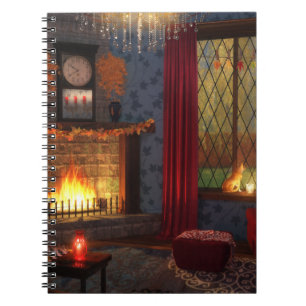 Caderno Espiral Notebook de Tranquilidade de outono