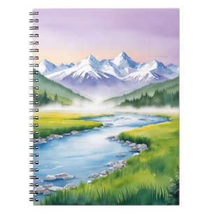 Caderno Espiral Notebook de Tranquilidade do Vale das Montanhas