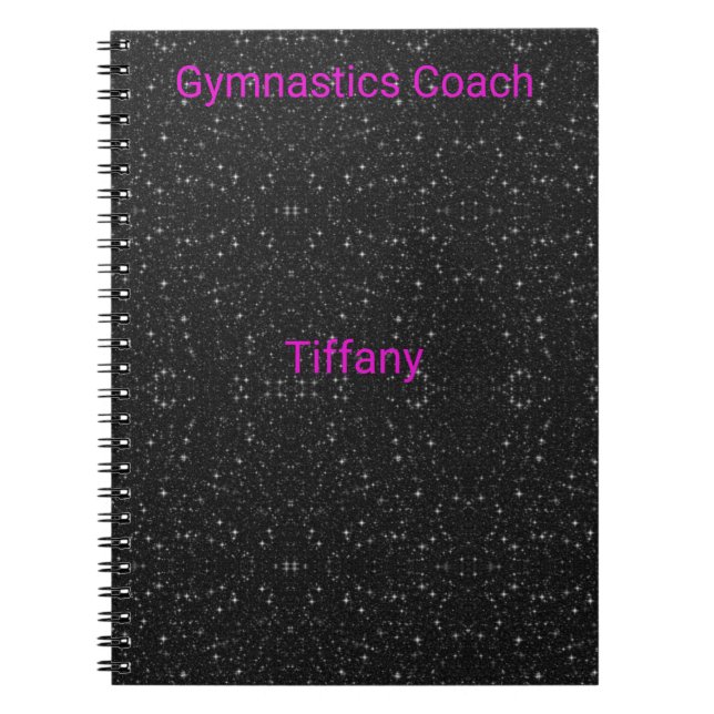 Caderno Espiral Notebook de treinador de ginástica personalizado (Frente)