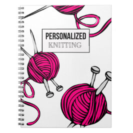 Caderno Espiral Notebook de tricô personalizado
