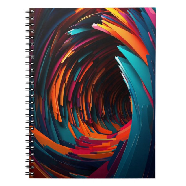 Caderno Espiral Notebook de túnel espiral vibrante (Frente)