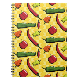 Caderno Espiral Notebook de um mundo de pimentões chili