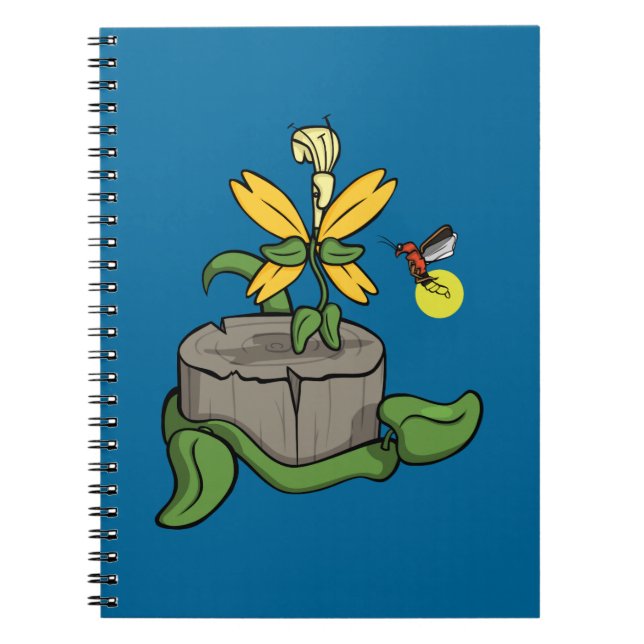 Caderno Espiral Notebook de Verão com primavera saudações (Frente)