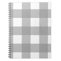 Notebook de verificação de cinzas e búfalos branco
