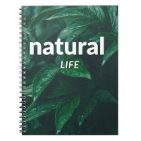 Notebook de vida natural - Cobrir de folhas verdes