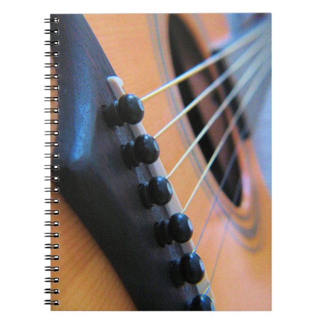 Caderno Espiral Notebook de violão de cadeia acústica (Frente)