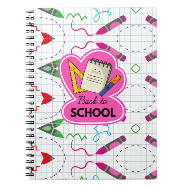 Caderno Espiral Notebook De Volta Para A Escola (Frente)
