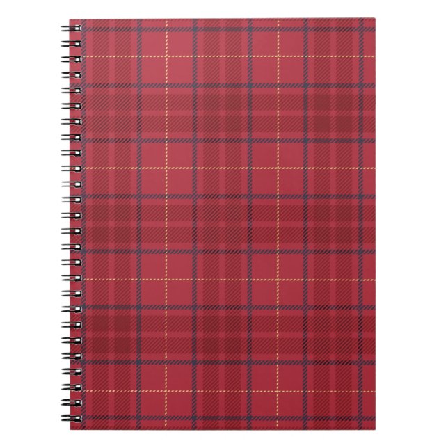 Caderno Espiral Notebook de Xadrez escarlate (Frente)