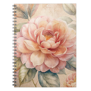 Caderno Espiral Notebook Delicado de Cor Flórida de Tom de Pêssego