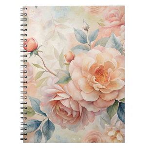 Caderno Espiral Notebook Delicado de Cor Flórida de Tom de Pêssego