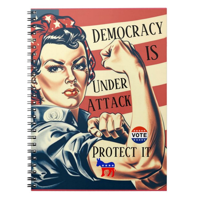 Caderno Espiral Notebook Democracy/ Protect It (Frente)