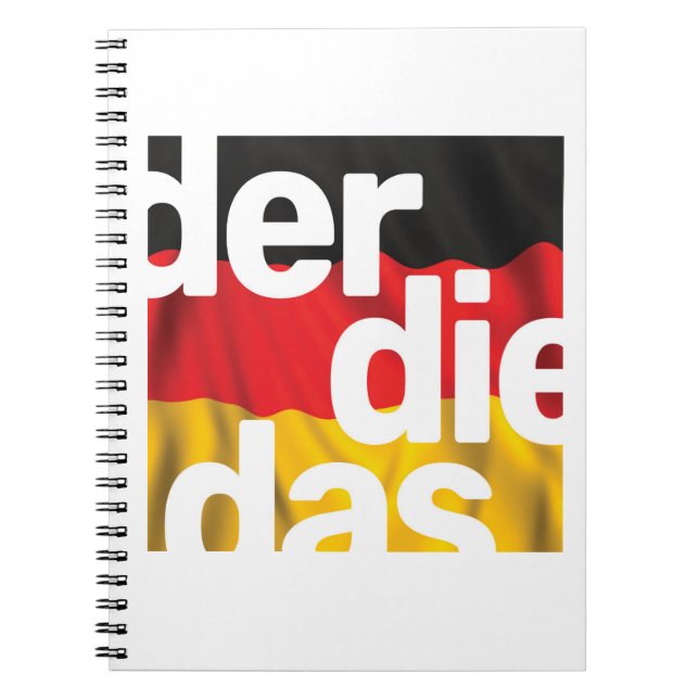 Caderno Espiral Notebook Der Die Das Photo (Frente)