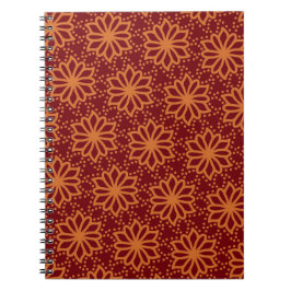 Caderno Espiral Notebook Desenhado Mão Laranja