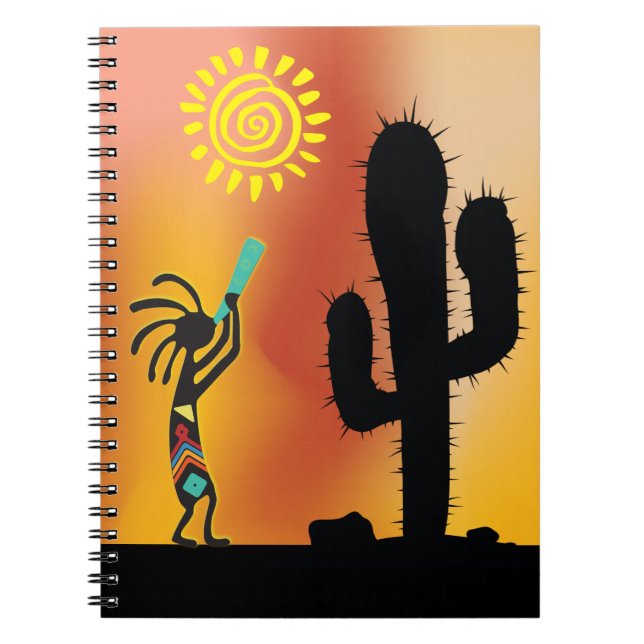 Caderno Espiral Notebook Desert Sun Kokopelli (Frente)