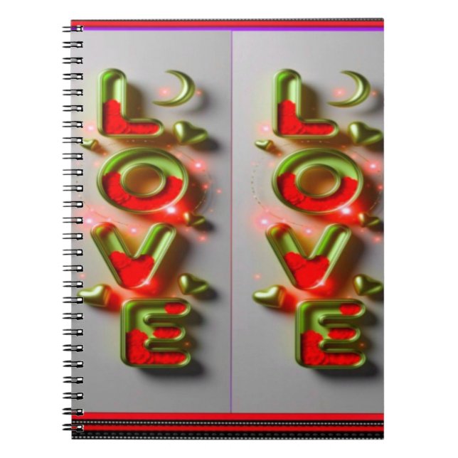 Caderno Espiral Notebook Design 3D digital colorido - Perf (Frente)