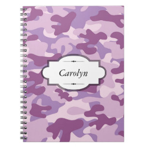 Caderno Espiral Notebook Design Purple Camo Personalizado